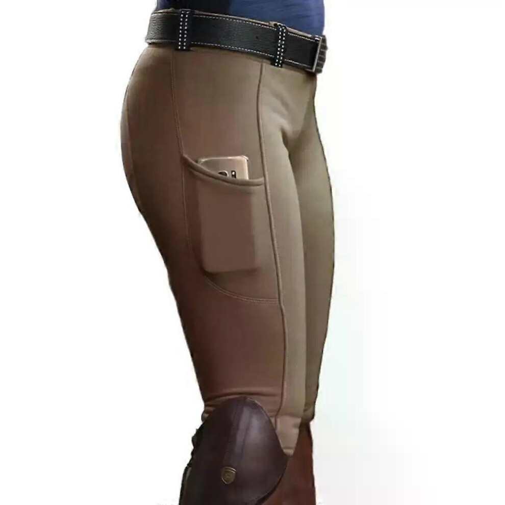(S)Femmes Course de chevaux Poche Hip Lift Collants d'équitation Reithose Pantalon d'équitation Pantalon