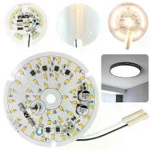 Panel LED de techo de 220 V-240 V, módulo LED de repuesto, anillo de lámpara redondo regulable de 3000-6500