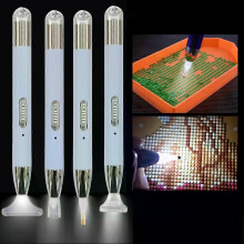 LED DIY diamantmålningspenna med ljusbelysningsborrkonstpenna 5D-lysande självlysande broderiteckning
