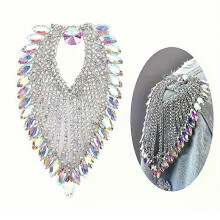 1 pezzo di spallina con strass, per uomo e donna, con spilla, accessorio per abito da lavoro