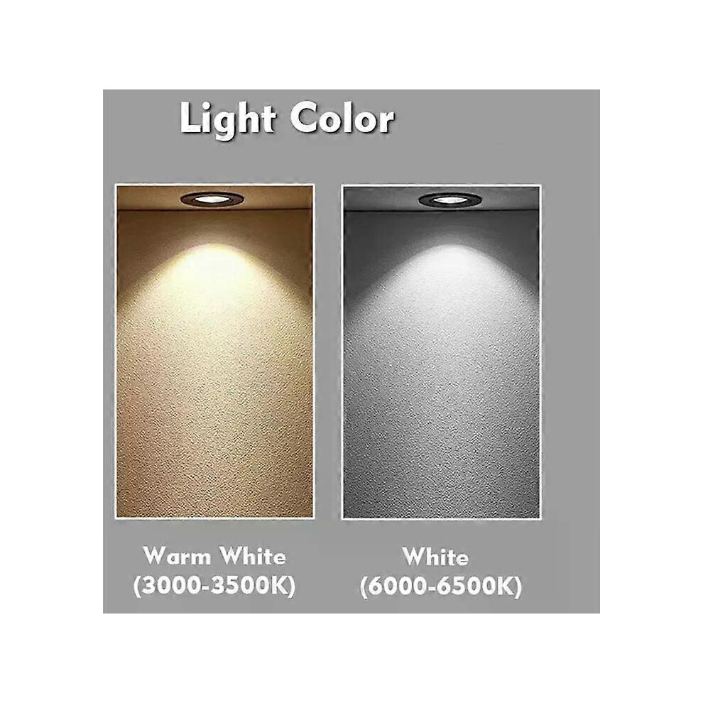 Mini spot LED encastrable argent/noir/blanc/doré 1 W 20 mm 85 V-265 V pour vitrine à bijoux
