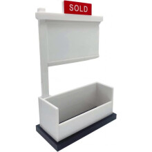 Business Card Holder for Realtor, ABS Business Card Display Stand for Desk, Holds 3.5 x 2 inch Cards for Business