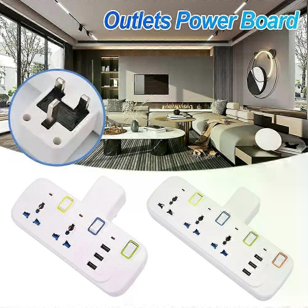 Power Strip Smart USB Socket Adapter Surge Protector 4 Way AC Universal Outlets Electrical Plug UK