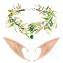 Role-playing Party Elf Ears Woven Forest Garland Judge Eyebrow Pendant Garland Retro Elf Costume Accessories