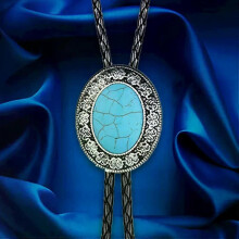 Bolo Tie for Men Western Handmade Ties Pendant Necklace Neckties Valentines Day Ornaments Holiday Gift