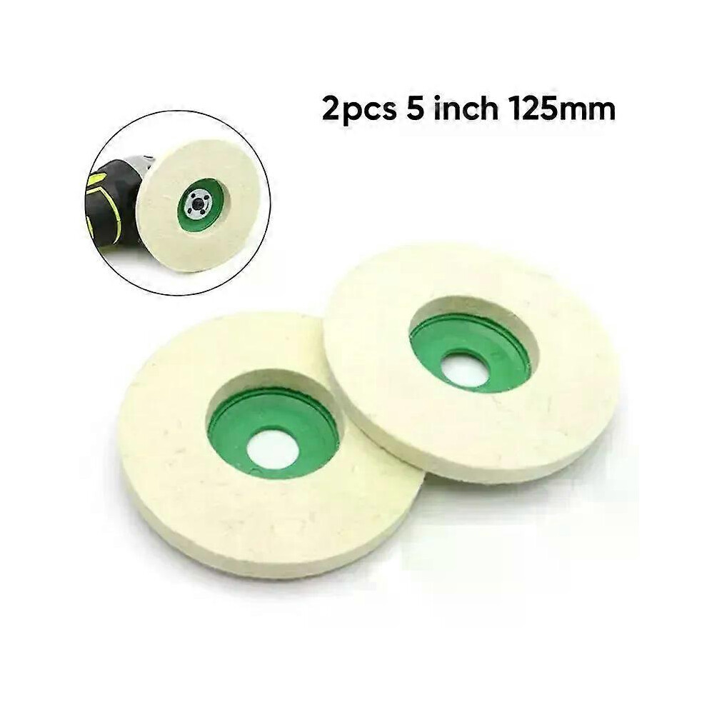 Tampons métalliques, polisseuse en céramique et verre, 2 pièces rondes pour outil rotatif, 5 pouces,