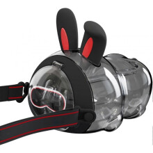(Black) 800ml Kids Water Bottles, Sounding Rabbit Ears Kids Water Bottle with Straw, Leak Proof Sippy Bottles with Adjustable Strap