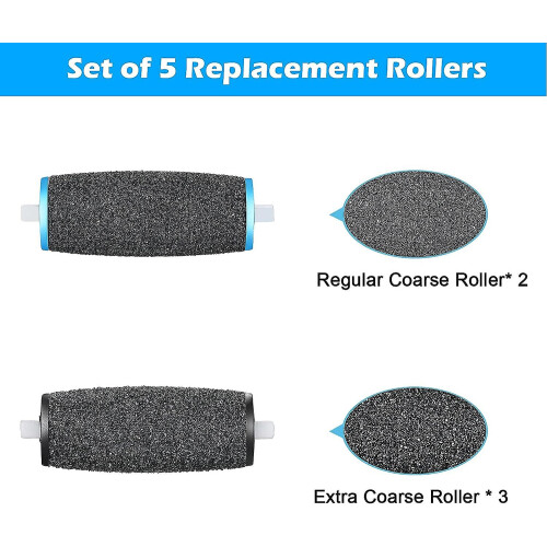 (As show, One size) A Batch Of 5 Replacement Rolls, Replacement Roll Head Charging,  Electrotherapy Foot Pumice, Rape Foot 1