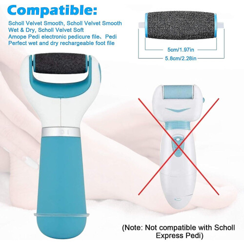 (As show, One size) A Batch Of 5 Replacement Rolls, Replacement Roll Head Charging,  Electrotherapy Foot Pumice, Rape Foot 2