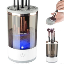 Electric Makeup Brush Cleaner, Makeup Brush Cleaner Machine with Brush Clean Mat, Automatic Cosmetic Brush Cleaner Tools