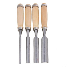 (As show, One size) Carbon Steel Carpenter Carving Firmer Gouge Carpentry Wood Chisel Set Pack Of 4