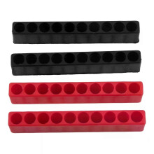 Supporto per punte da trapano con gambo esagonale da 1/4" e 10 fori, 4 pezzi. Supporto per punte da