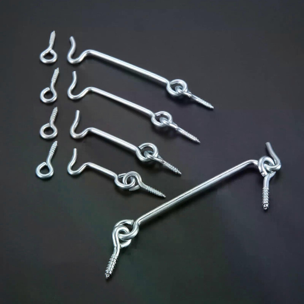 Lot de 10 crochets et loquets pour cabine, porte pivotante, coulissante, fenêtre de grange, avec vis