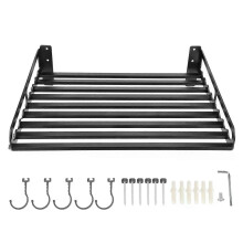 (50x40cm)Microwave Oven Shelf Space Aluminum Kitchen Wall Mounted Rack Organizer Tableware Shelves Home