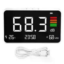 Sonomètre de bureau, batterie 2000 mAh, type C, charge 30-130 dBA, plage de température 14-140