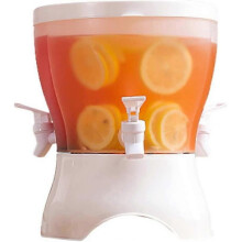 Rotating Drinks Dispenser, 5L Fridge Beverage Dispenser, Rotating Fridge Drinks Dispenser with Tap for Making Teas and Juices