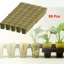 (100pcs)50/100 PcsStonewool Hydroponic Grow Media Cubes Plant Cubes Soilless Substrate Rock Wool Plug