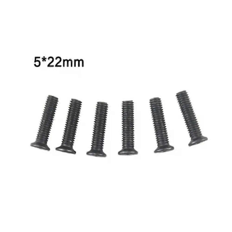 (M5 x 22 mm) 6 vis de fixation M5/M6 pour mandrin de perçage, filetage à gauche 22 mm pour 1/2 pouce
