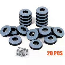 Lot de 20 patins de meubles avec vis en PTFE pour canapé-lit, table, canapé, chaises de salle à manger,