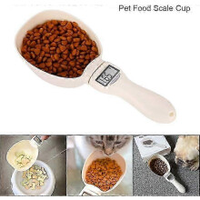 (As show, One size) Pet Food Measuring Spoon Scale, 250ml Digital Pet Food Spoon with LED Display with 4 Measurement Units, Accurate Dog Cat Food Measuring Scale Kitchen