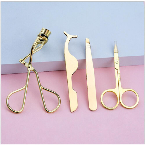 (As show, One size) 4-piece Eyelash Tool False Eyelash Applicator Eyelash Tool False Eyelash Scissors