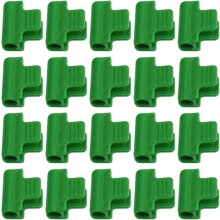 (As show, One size) Pack of 20 pipe clamps greenhouse film row cover mesh tunnel hoop clips fastening film clip garden supplies greenhouse pipe clamp for 11 mm plant stak