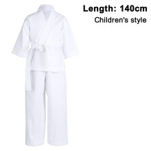 (As show, One size) Karate Uniform With Free Belt, White Karate Gi For Kids & Adult Size