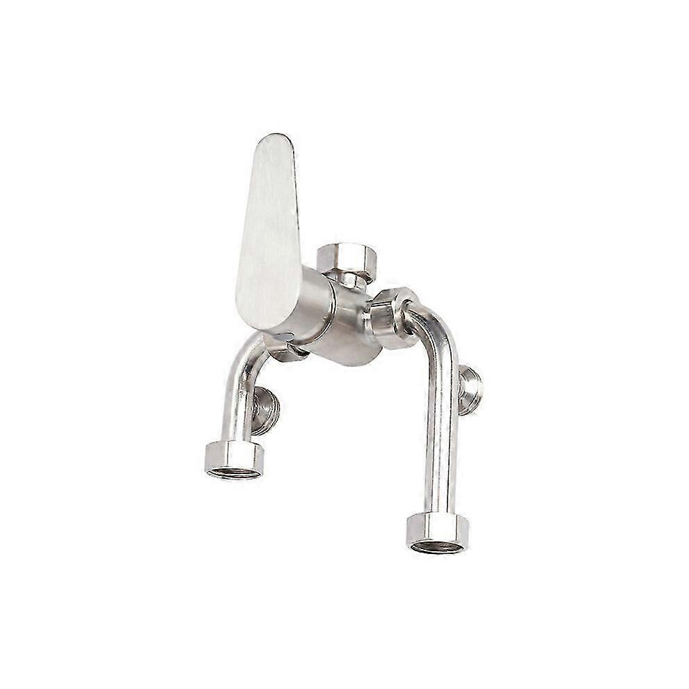 (As Show, One Size) 304 Stainless Steel Surface Mounted Electric Heater U Valve Electric Water Heater Hot Cold Single Handle Shower Faucet 4631898290509