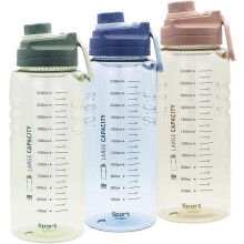 (As show, One size) Large Water Bottle 88OZ,Leakproof Water Bottles with Strainer Handle Perfect for Fitness Work Sports or Outdoor(Nude)