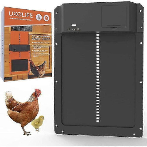 (As show, One size) Automatic Chicken Coop Door with Light Sensor