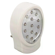 (EUPlug)LED Φως έκτακτης ανάγκης 2W Ψυχρό λευκό 2 ταχυτήτων Επαναφορ