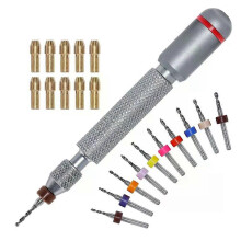 21 pezzi/set mini punte da trapano a mano set manuale per morsa a perno lavorazione del legno per modello
