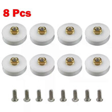 Rodillos para puerta de ducha con polea, accesorios de baño con empuje de arco, rueda colgante para