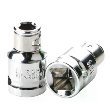 1 pz. Adattatore per bussola in acciaio con attacco quadrato da 3/8 a esagonale da 1/4, per cacciavite,
