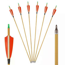(12 piezas) 6/12 piezas de flechas de carbono mixtas SPINE 500 con plumas de pavo de 4 pulgadas ID 62