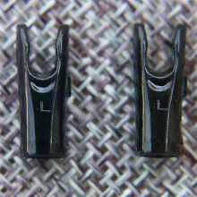 (SolidblackL) 50 pezzi di cocche per frecce in plastica taglia L e taglia S per frecce in carbonio ID42mm