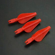 (10 pezzi blu) Coda di cocca in plastica rossa/blu da 8 mm con cocca integrata per frecce, arco e frecce