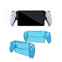 (Blue) Clear Case Compatible with PS Portal Gaming Handheld, Ultra Thin Hard PC Anti-Scratch Protective Cover, Not Easy to Yellow