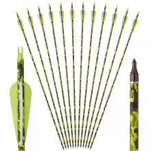Flechas de carbono mixto de 315 pulgadas, diámetro interior de 62 mm, plumas de plástico, para caza