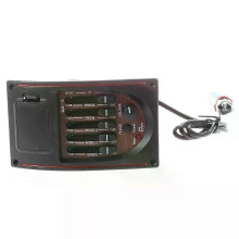 Preamplificador precableado para guitarra acústica, ecualizador de 5 bandas, sintonizador y pastilla