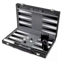 Classico gioco da tavolo con custodia in pelle, tavolo pieghevole, confezione regalo, portatile, strategia,
