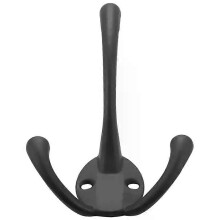 6 ganchos grandes y resistentes de tres puntas para colgar en la pared con 12 tornillos, estilo retro,