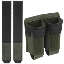 Bolsa para cargador doble de 9 mm, estilo Agilit, con pinzas, para pistola, con sistema MOLLE de liberación