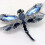 Μπλε κρύσταλλο Vintage Dragonfly καρφίτσες για γυναίκες υψηλής πο 1
