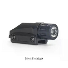 Linterna de metal para pistola de airsoft M416/M1911/Glock G18, compatible con rifles de 20 mm.