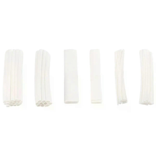 Lot de 100 gaines thermorétractables, couleur : blanc
