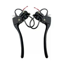 (blackhandle)2Pcs Electric Brake Lever Replacement Left & Right E-Bike Bicycles Brake Handle