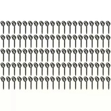 10/50/100 pezzi/set viti per esche da pesca in metallo da 15 mm 2 stili vite per boilie nera perno per