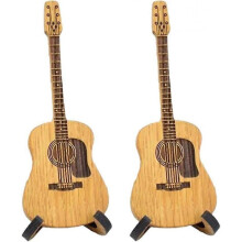 (2Pcs) Wooden Acoustic Guitar Pick Box with Stand, Guitar Box for Pick, Wooden Guitar Pick Case, Wooden Guitar Pick Holder