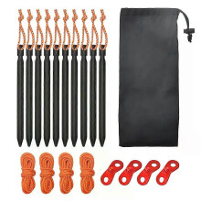 10 pezzi/lotto 18 cm picchetti per tenda in lega di alluminio, chiodi per tenda, fibbie per corda antivento,